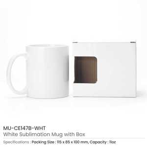 Tazas de Cerámica de 11 oz para Sublimación en Blanco, Incluye Caja, para Bebidas Calientes - Product Image 3