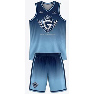 Conjunto de camiseta de baloncesto sublimada Galactic Guardians, cuello en V, sin mangas, deportivo, que absorbe la humedad, uniforme deportivo para adultos para todas las estaciones - Product Image 1