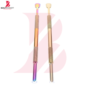 Coupe-cuticules double face professionnel pour manucures, outil pour les artistes et techniciens des ongles, ensembles de soins des ongles multicolores et finition dorée - Product Image 3