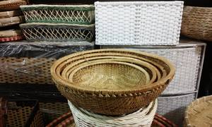 Cesta de bambú de Vietnam, cesta de fruta de bambú hecha a mano, respetuosa con el medio ambiente, buen precio, venta al por mayor - Product Image 4