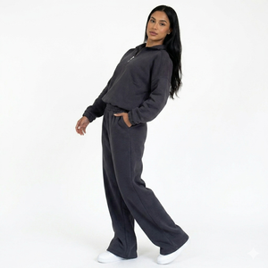 Ensembles de survêtements en polaire pour femmes, sweat-shirt à demi-zip et pantalon de jogging, tissu doux et épais, vente en gros, service de personnalisation de logo OEM - Product Image 2