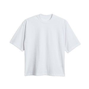 เสื้อยืดคอกลมแขนสั้นผู้ชาย สีขาว ผ้าฝ้ายเจอร์ซีย์ 100% ทรงปกติ สวมใส่สบาย ระบายอากาศได้ดี น้ำหนัก 240 กรัม ผ้าถัก ดีไซน์เรียบ - Product Image 5