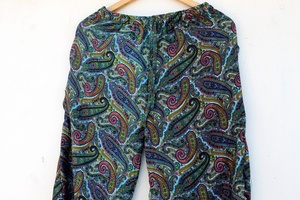 Nouvel arrivage de pantalons indiens en soie palazzo imprimés à la main design de bourgeon décontracté avec broderie pour vêtements de nuit - Product Image 5