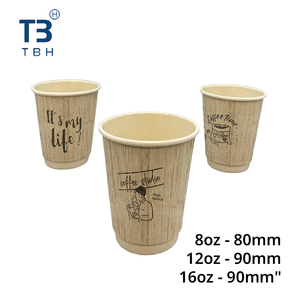 ซัพพลายเออร์มาเลเซีย ขายดีที่สุด แก้วกระดาษคราฟท์แบบใช้แล้วทิ้ง 8oz 12oz 16oz แบบสองชั้น เหมาะสำหรับกาแฟ ชา อาหารและเครื่องดื่ม ร้านอาหาร งานปาร์ตี้ - Product Image 1