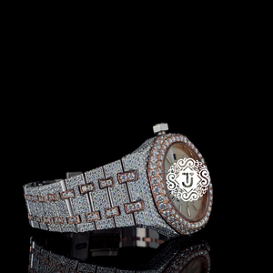 Montre en acier inoxydable sertie de diamants, avec lunette entièrement en cristal, mouvement mécanique, résistance à l'eau 3 ATM, idéale pour les événements professionnels - Offre Spéciale - Product Image 5