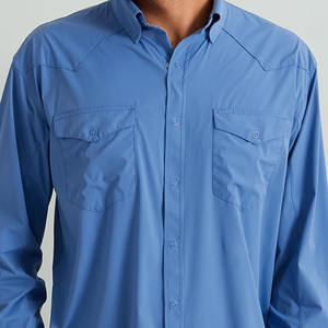 Chemises décontractées boutonnées pour hommes UPF 50, respirantes et anti-humidité, idéales pour la pêche au printemps, vêtements d'extérieur tissés à manches courtes - Product Image 2