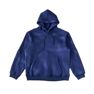 Men Hoodie Cotton <b>Blended</b> Winter Hooded Collar Plain Dyed Classic Pullover Solid Pattern Hoodie Wholesale Manufacturer - Product Image 2