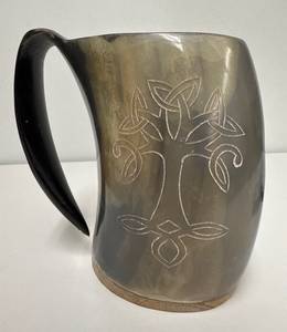 Mug en corne de buffle Viking de 5 pouces de long, fait main, de haute qualité, très demandé (Mug en corne de bœuf de 5 pouces) - Product Image 2
