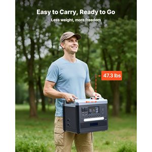 <b>Portable</b> 2400W Power Station 2PCS 200W Foldable Solar Panels & 2160Wh Expandable LiFePO4 Battery <b>AC</b> Features 2048wh Capacity - Product Image 6