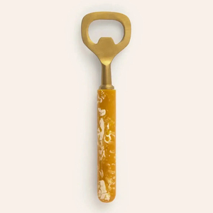 Ouvre-bouteille en métal chic avec poignée en os à motif ondulé monochrome, style élégant et luxueux, nouveauté utilisée comme outil de bar - Product Image 3