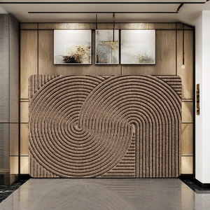 Alfombra de Entrada Rectangular Jucor Art Deco Floral Vertical Texturizada de Polipropileno con Relieve, Hecha a Máquina para Uso en Exteriores - Product Image 1