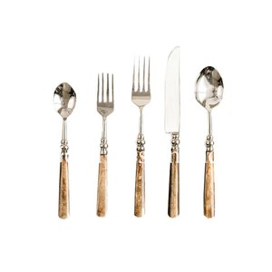 <b>Bone</b> <b>Handle</b> Stainless Steel Cutlery Set Luxury Spoon Fork <b>Knife</b> Flatware Silverware Set Eco-friendly Party Dining - Product Image 1