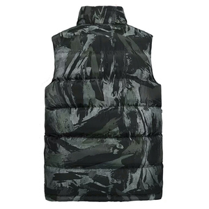 Chaleco acolchado de camuflaje para hombre al por mayor, sin mangas, cálido para invierno, con bolsillos con cremallera, ropa exterior personalizada a granel - Product Image 6