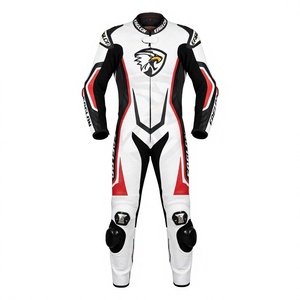 Traje de Carreras de Motocicleta de Cuero Personalizado para Hombre GSXR, Mono de Una Pieza/Traje de Motociclista OEM con Protector CE y Joroba - Product Image 1