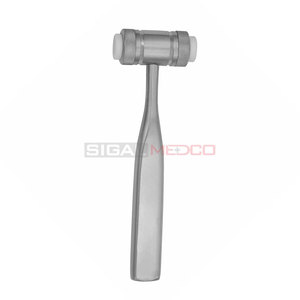 Maillet chirurgical Mead Bone de 7 pouces en acier inoxydable allemand avec têtes en nylon remplaçables – Instruments manuels pour la chirurgie générale - Product Image 1