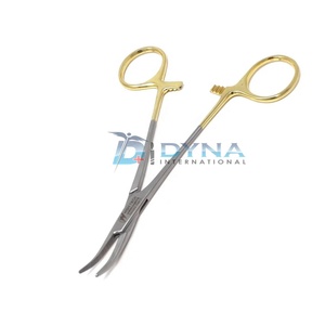 10 pièces pinces à moustiques incurvées à poignée demi-dorée pince Halsted hémostatique chirurgicale - Product Image 5
