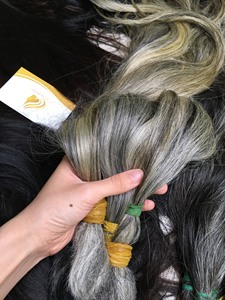 Extensiones de cabello humano Remy virgen 100% cabello liso Rubio natural a granel sin procesar para peinar - Product Image 3