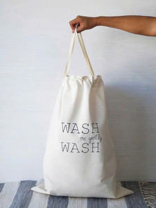 Bolsa de lavandería de poliéster para hotel, bolsa de lavandería para ropa, bolsa reutilizable de lino y algodón blanco, suave para la ropa. - Product Image 4