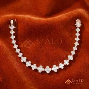 Rose Gold Moissanite Fine Chain Link Bracelet Fashion Jewelry Daily Wear Gift Style For <b>Men</b> Women Los Angeles Trend - Product Image 2