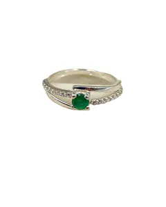 Beautiful Natural Emerald Ring in Silver 925 Emerald Jewellery Rings wedding ring unique
