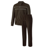Ensemble de survêtement unisexe bleu marine grande taille style hip-hop, veste zippée avec poches latérales, pantalon à cordon de serrage, coupe ample, idéal pour le printemps, couleur unie