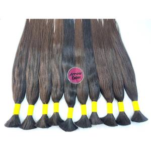 Fournisseur en gros ARROW EXIM Extensions de cheveux humains indiens vierges naturels Remy non traités, à trame simple et double trame à la machine, en vrac - Product Image 1