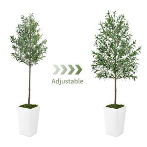 <b>6FT</b> Artificial Olive <b>Tree</b> with Pot and Moss for Home or Office Decor Durable and Stylish Artificial Plants - Product Image 4