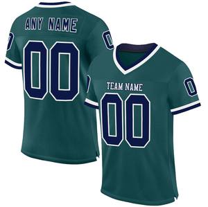 Camiseta de Fútbol Retro Personalizada con Cuello en V, Uniforme de Equipo al por Mayor, 100% Poliéster, Secado Rápido, Transpirable, Nombre del Equipo Personalizable - Product Image 3