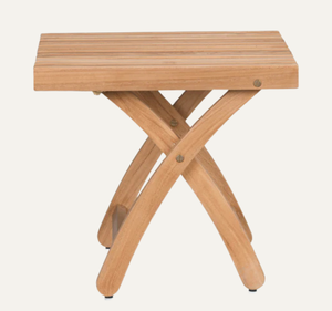 Table de salle à manger d'extérieur pliable en teck massif de qualité supérieure, design tropical, plateau à lattes résistant aux intempéries, mobilier pour hôtel et villa - Product Image 2
