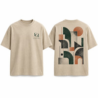 Fabricants de vêtements OEM – T-shirts surdimensionnés respirants 100 % coton 240 GSM avec motifs imprimés de marque, grammage lourd
