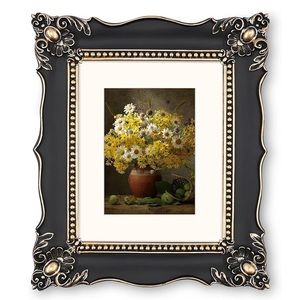 Marco de Fotos de Resina Newpoint de 8x10 Pulgadas para Decoración del Hogar, Diseño de Flores en Relieve Hecho a Mano, Estilo Vintage para Mesa y Pared - Product Image 1