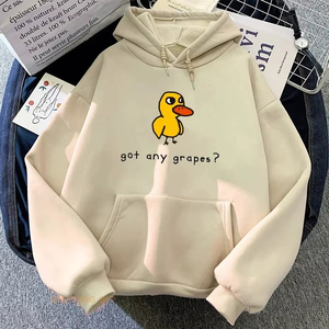 Sweat-shirts à capuche professionnels pour femmes, imprimés « Duck Song Got Any Grapes », style Kawaii, doux et confortables pour l'hiver - Product Image 3