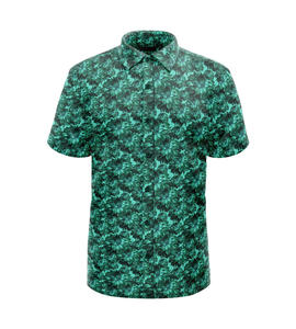 Men's Custom Eco-Friendly Breathable Polyester Button-<b>Down</b> Shirt Anti Wrinkle Smart Casual Short Sleeve Summer Made in PK - Product Image 3
