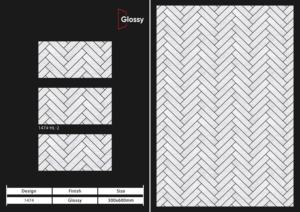 Azulejos de Pared de Cerámica Brillante de 30X60CM, Estilo de Superficie Elegante para Proyectos de Decoración de Paredes Interiores de Baños y Cocinas Modernas - Product Image 2