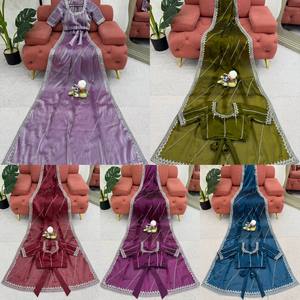 Sari Elegante con Brillo para Ocasiones Especiales, Sari de Diseño con Brillo de Ensueño, Sari de Lujo con Brillo para Celebraciones, Bordado con Lentejuelas y Peiping - Product Image 5