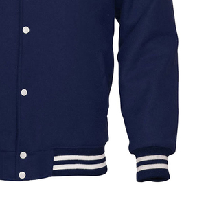 High Quality Latest Design Men's Varsity Jacket Regular Fit <b>Button</b> Up Solid Color Men Varsity Jacket - Product Image 5