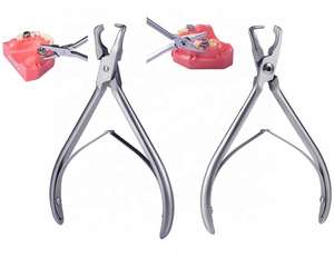 Implantes Dentales DENTRIC, Dispositivo de Ortodoncia Superior, Alicates de Acero Inoxidable Tipo Pico de Pájaro, Instrumento Manual para Alambre en Ángulo, con Certificación CE - Product Image 1