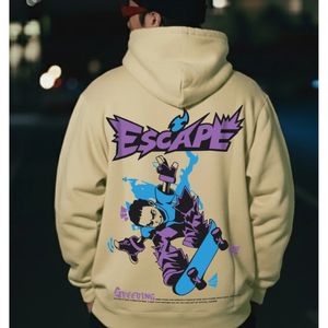 Vente en gros de sweats à capuche pour hommes, streetwear automne-hiver, logo personnalisé, couleur personnalisée, coupe classique, 100% coton, respectueux de l'environnement - Product Image 5