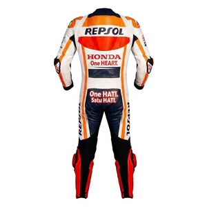 ชุดแข่งมอเตอร์ไซค์ Marc Marquez MotoCP รุ่น Zonda ทำจากหนังวัว/หนังจิงโจ้ สำหรับขี่มอเตอร์ไซค์/จั๊มสูทขี่มอเตอร์ไซค์/ชุดหนังมาตรฐาน CE ระดับ 2 - Product Image 2