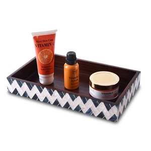 Modern Bone Inlay Decorative <b>Storage</b> <b>Tray</b> with Intricate Pattern Design - Product Image 2