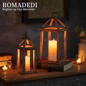 Faroles Rústicos de Madera de Cedro al por Mayor - Iluminación Decorativa Hecha a Mano - Product Image 2
