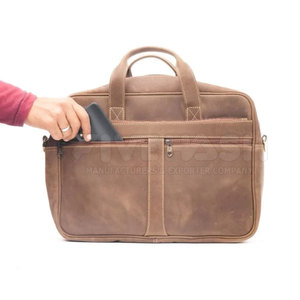 Leather <b>Laptop</b> Bag Modern Design With Comfortable Handle And Adjustable Strap Ideal For Business Meetings Office And Travel Use - Product Image 6