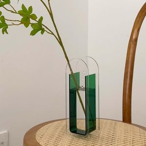 Florero Decorativo Transparente de Acrílico para Arreglos Florales Artificiales y Decoración Elegante del Hogar, Acrílico Premium - Product Image 1