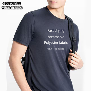 Camisetas de Hombre al por Mayor, Personalizadas, Deportivas, de Verano, 100% Algodón, de Secado Rápido, Transpirables, Talla Grande, con Serigrafía - Product Image 3