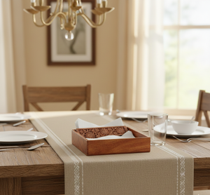 Porta Servilletas de Madera, Diseño Moderno Hecho a Mano, para Cocina, Mesa de Comedor, Soporte para Papel Higiénico - Product Image 1