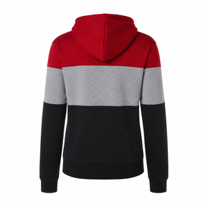 Sweat à capuche zippé color block personnalisé pour femme, en molleton décontracté, vente en gros - Product Image 3