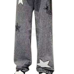 Premium Quality 100% Cotton Eco-Friendly & Breathable Baggy <b>Jeans</b> <b>for</b> Custom Logo Embroidery Relaxed Fit <b>Men</b> Casual Clothing - Product Image 2