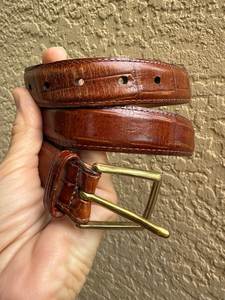 Cinturón Vintage de Cuero Vacuno Verde Oliva con Hebilla Rectangular de Cobre, Estilo Casual Duradero, Ideas de Regalo para Hombre, Última Moda - Product Image 6