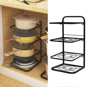Organizador de ollas y sartenes de metal de 5 niveles, soporte vertical para utensilios de cocina, para gabinetes de cocina, encimeras y despensas, al mejor precio. - Product Image 6
