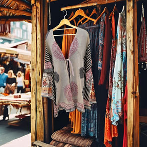 Handmade Cotton <b>Kaftan</b> <b>for</b> <b>Women</b> Floor-Length Sweet Floral Print Summer Dress Elastic Waist Casual Party Wear Elegant Gift - Product Image 2